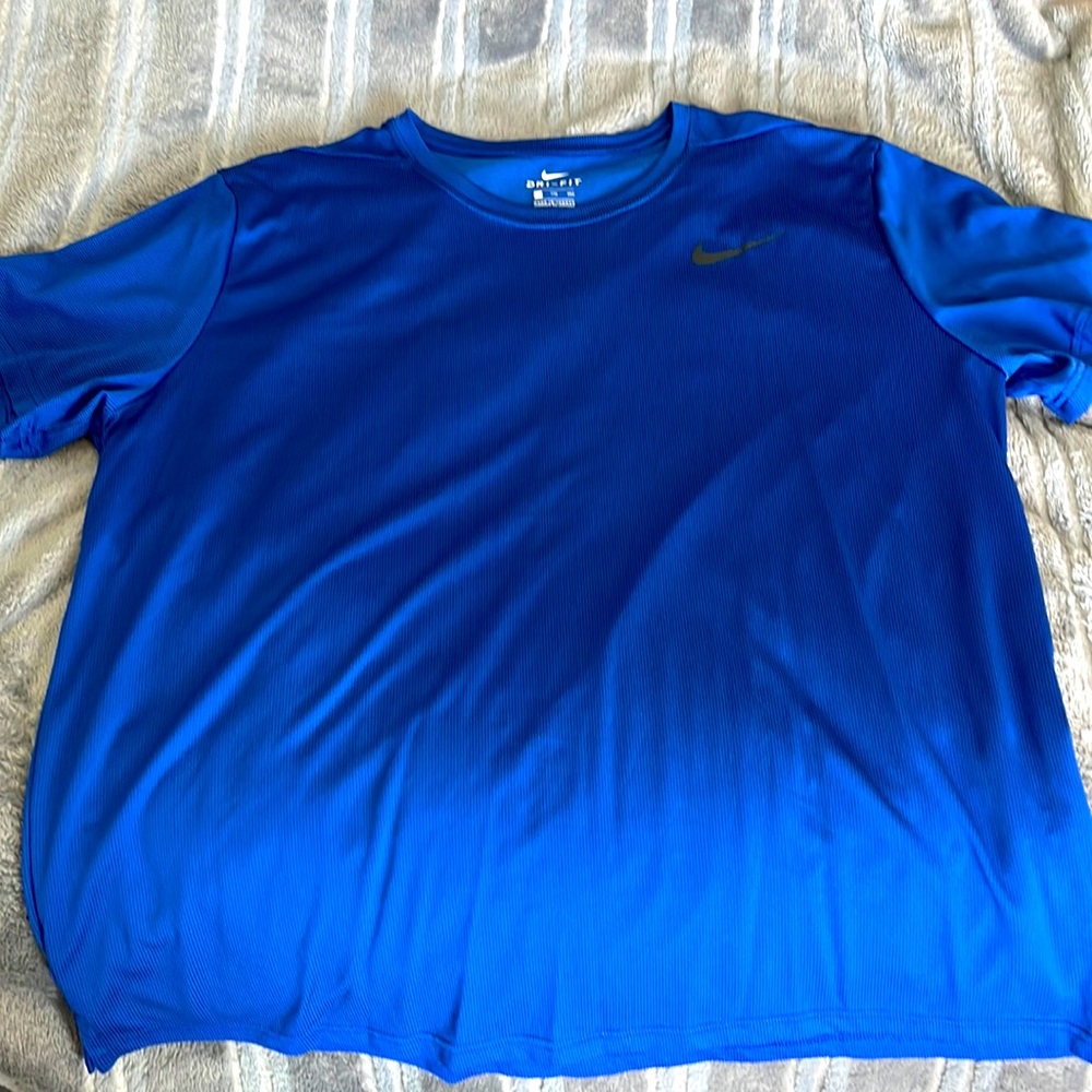 Mens Dark Cobalt Sapphire Blue Nike Golf T-shirt! Awesome texture! NWOT! SizeXXL